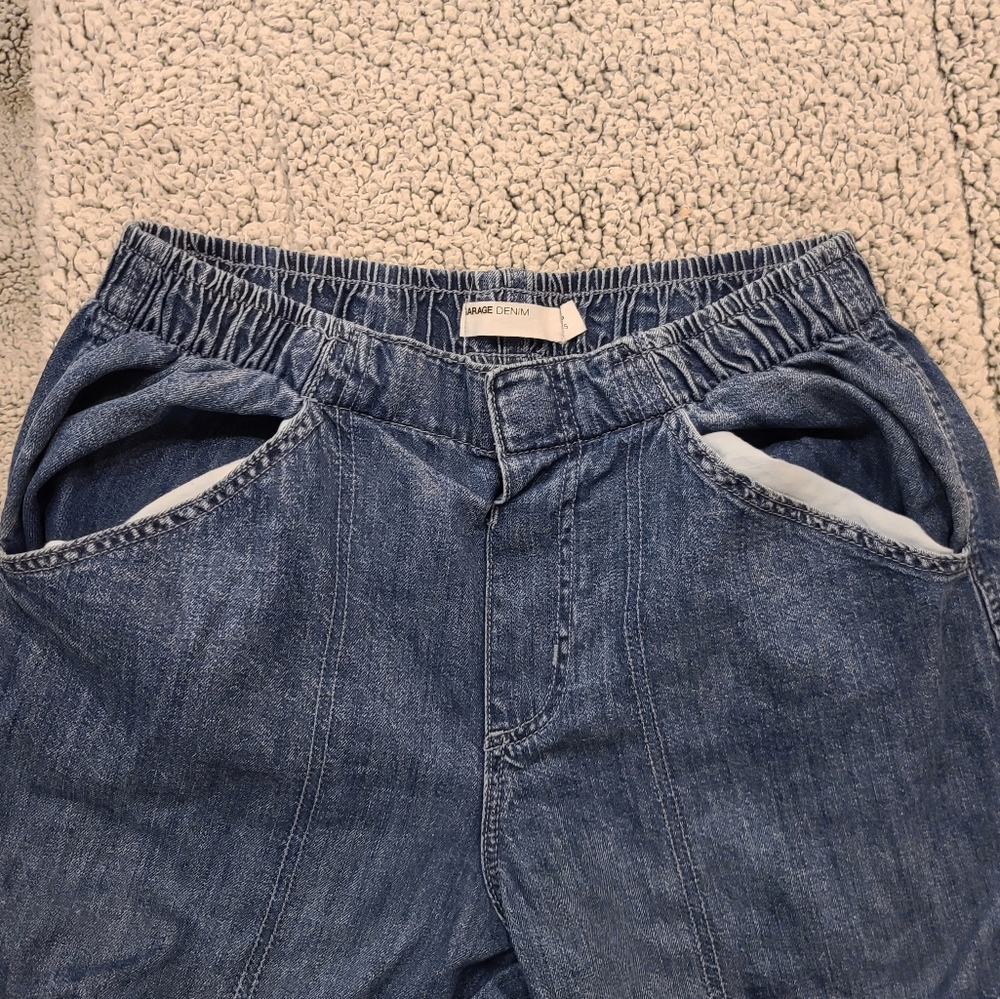 GARAGE cargo parachute denim pants